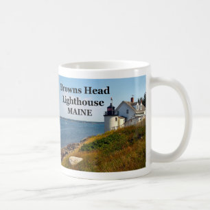 Café Faro principal de los marrones, taza de Maine