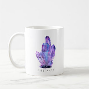 Café Febrero Birthstone - taza Amethyst de la acuarela