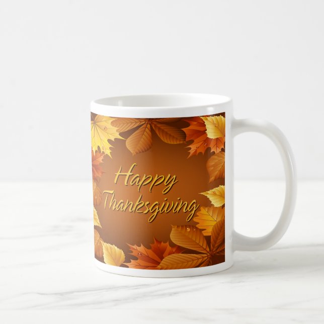 Café Feliz Día de Acción de Gracias 1 taza (Derecha)