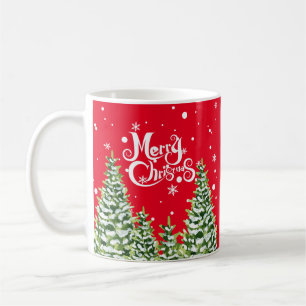 Café Feliz Navidad Árboles de Navidad Taza de Navidad