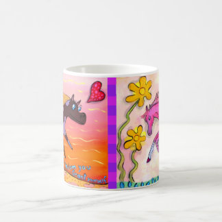 Café Feliz taza #4 de los caballos