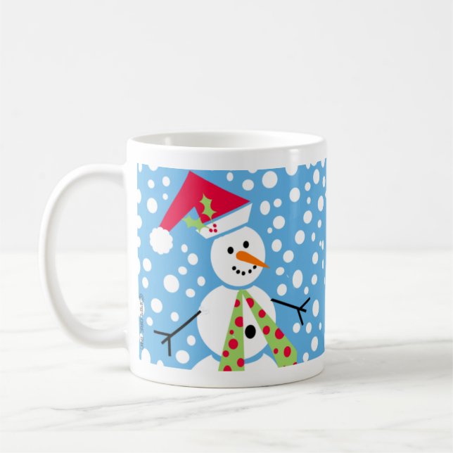 Café Feliz taza de los muñecos de nieve (Izquierda)