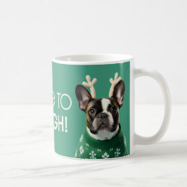 Café Festividad de la taza de Bulldog francesa - Aquí a