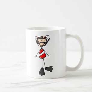 Café Figura taza del palillo de la natación