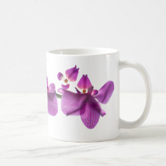 Café Fila de la orquídea en blanco taza blanca clásica