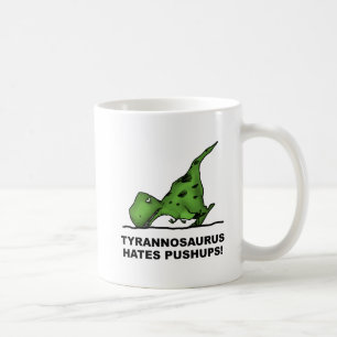 Café Flexiones de T-Rex Taza Divertida