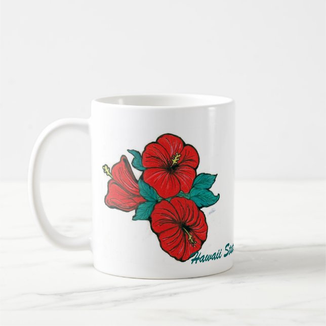 Café Flor de estado de Hawaii, taza del hibisco (Izquierda)