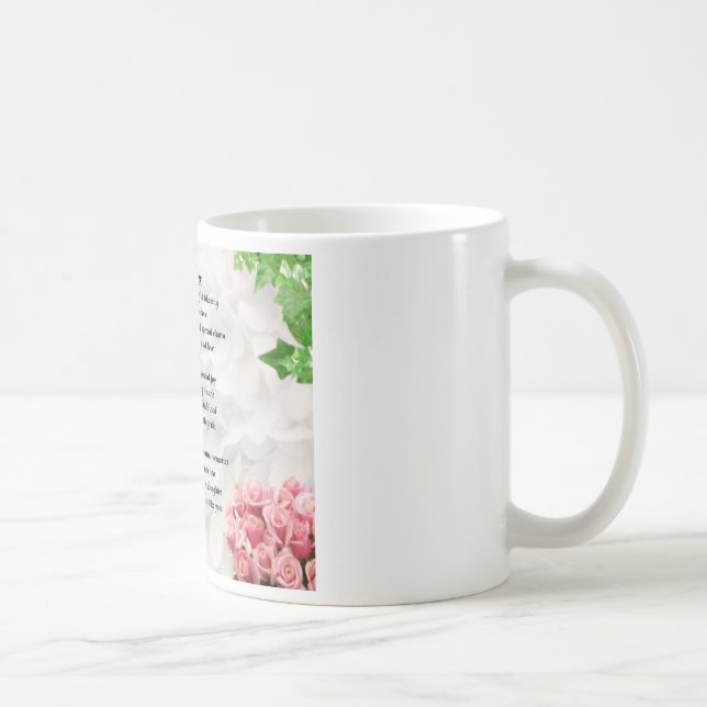 Café Flores - taza del poema de la hija (Derecha)