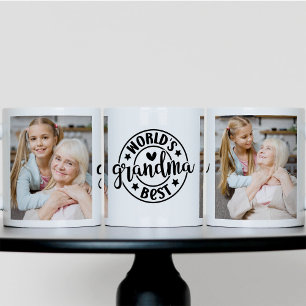 Café Foto de la Mejor Abuela del Mundo en Taza de 3 Lad