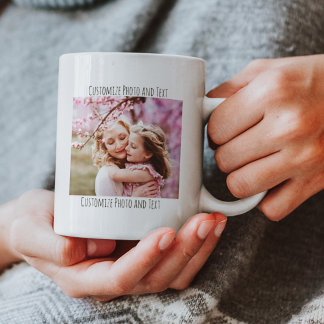 Café Foto personalizado y taza de texto | Regalos para 