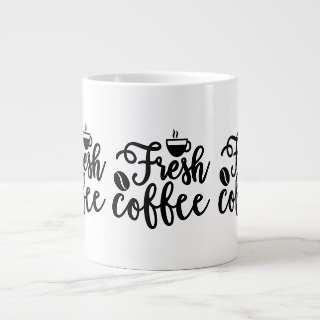 Café fresco, taza de café (Frente)