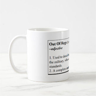 Café Fuera de la taza de la definición de Regs