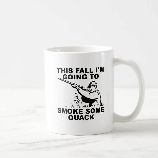 Café Fuma Algo de Cuac Taza Divertida (Derecha)