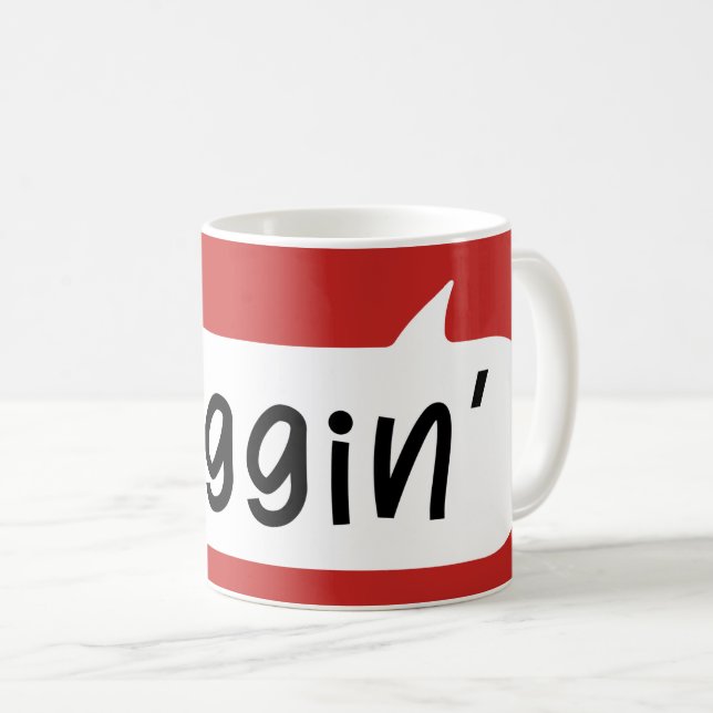 Café Gaggin' jerga inglesa británica, taza de taza de t (Anverso derecho)