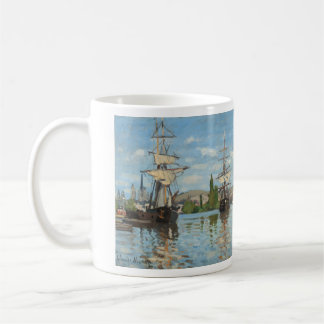 Café galería de arte de taza de café, barcos navegando