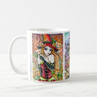 Café * Gato de la bruja y del gatito * - taza