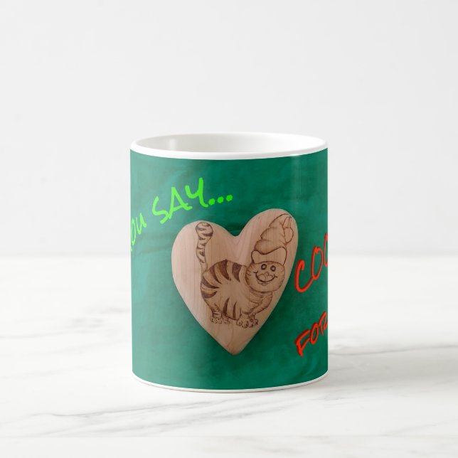 Café Gato de Santa que busca la taza de las galletas (Centro)