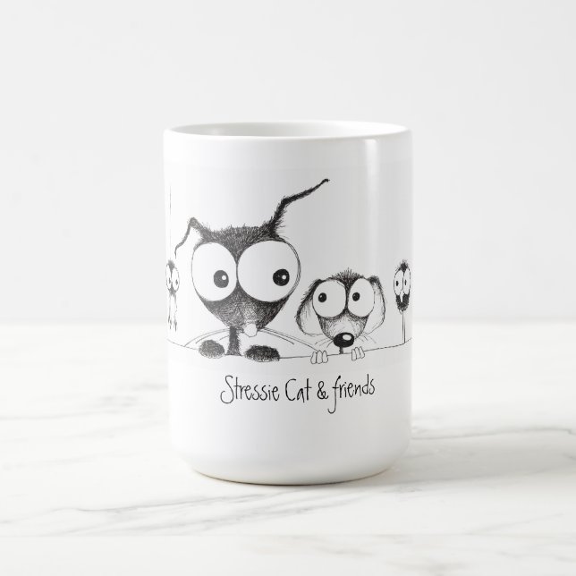 Café Gato de Stressie y taza de los amigos (Centro)