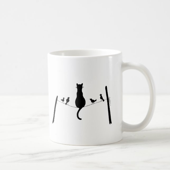 Café gato entre la taza de las palomas (Derecha)