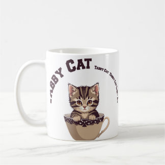 Café Gato Tabby Taza de Té Arte de Gatito Lindo Amante