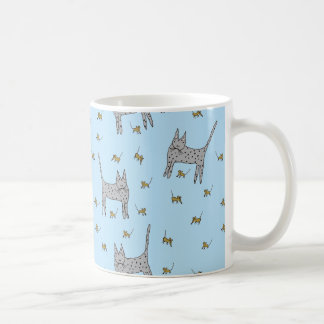 Café Gato y taza de los ratones