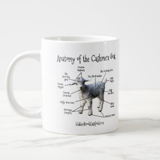 Café Gigante Anatomía de la cabra de cachemira - taza enorme