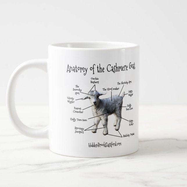 Café Gigante Anatomía de la cabra de cachemira - taza enorme (Izquierda)