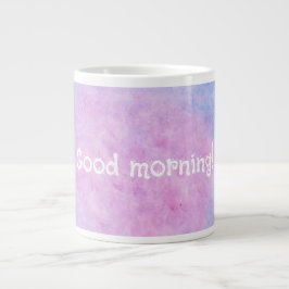 Café Gigante ¡Buenos Días! | Taza Jumbo de Arte Infantil Nubes 