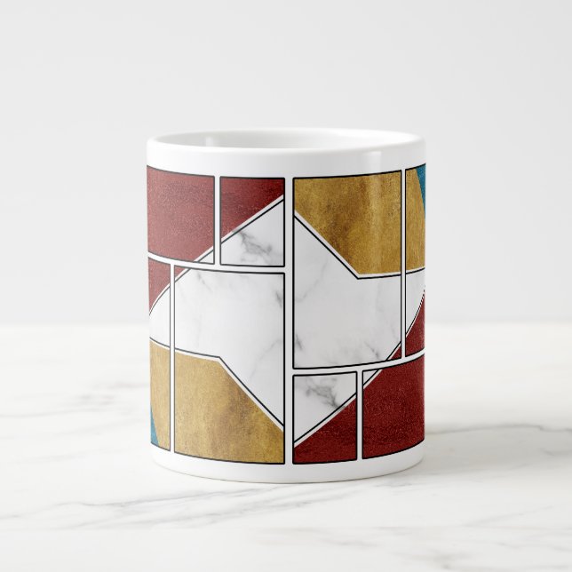 Café Gigante diseño de taza abstracto de mármol (Frente)