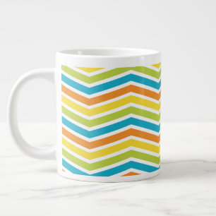 Café Gigante Diseño de taza con rayas en zigzag emocionantes