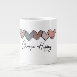 Café Gigante Diseño de Taza Corazón Feliz