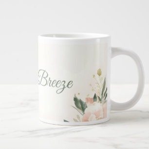 Café Gigante Diseño de taza de boda Blush & Breeze – Floral ele