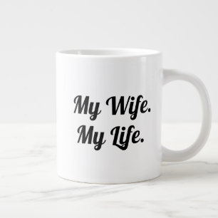 Café Gigante Diseño de Taza de Tipografía – Mi Esposa Mi Vida