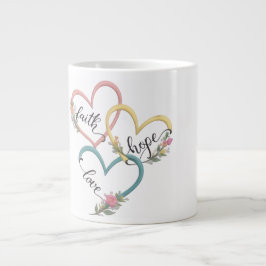 Café Gigante Diseño de taza Faith Hope Love