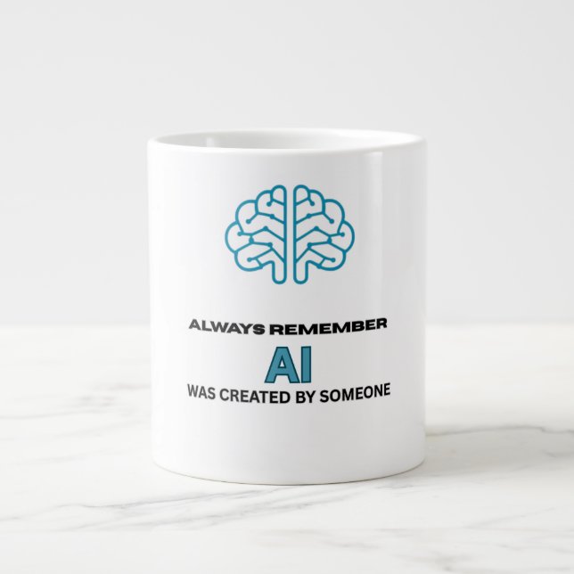 Café Gigante Diseño de taza inspiradora resaltando el humano o (Frente)