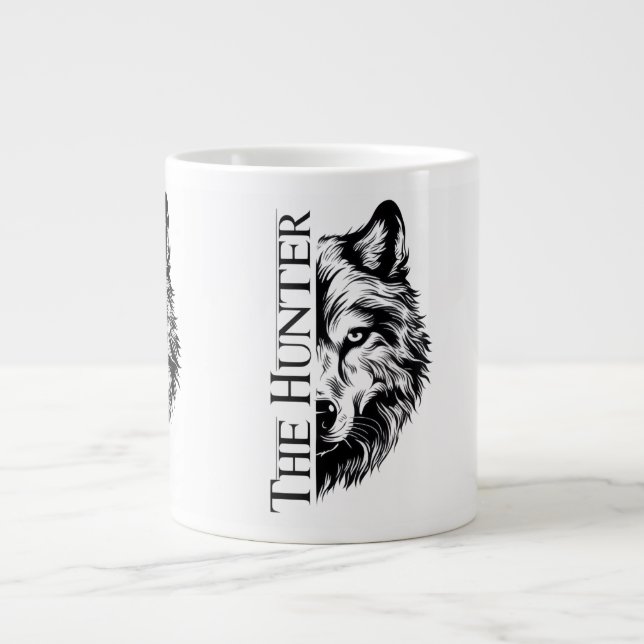 Café Gigante Diseño de taza The Hunter Wolf (Frente)