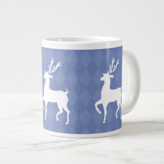 Café Gigante Jumbo azul del reno taza de 20 onzas