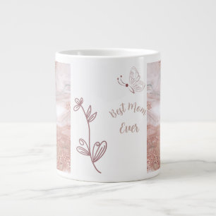 Café Gigante La mejor mamá del mundo, taza especial de flores y