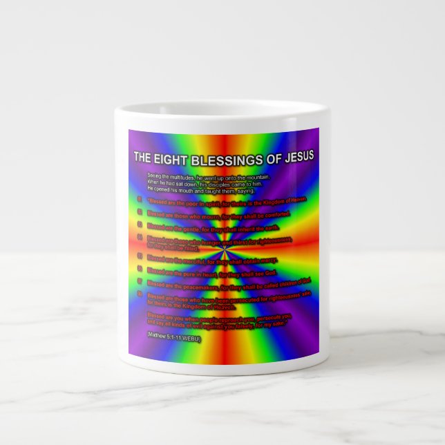 Café Gigante La Taza De Las Ocho Bendiciones De Jesús (Frente)