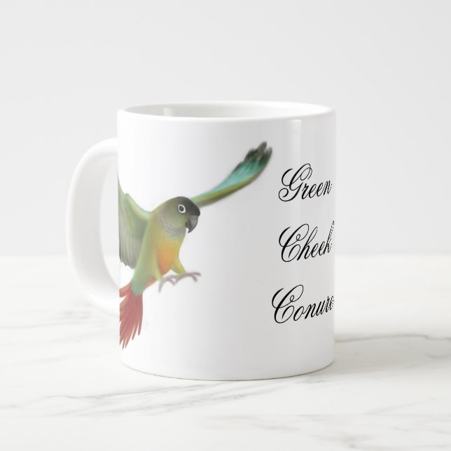 Café Gigante La taza verde del personalizable de Conure de la (Izquierda)