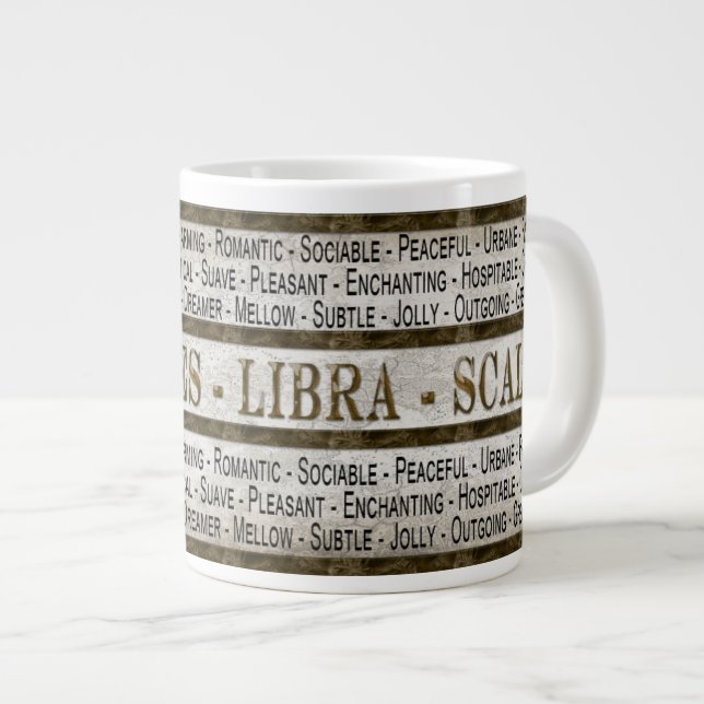 CAFÉ GIGANTE LIBRA - ESCALAS - TAZA DE COFFEE/SOUP/JUMBO - (Derecha)