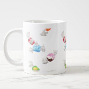 Café Gigante LLUVIA DE TAFFY Taza Grande Blanca