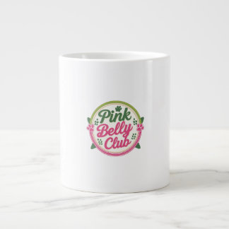 Café Gigante Logotipo del club de Belly rosa Taza de peluquería