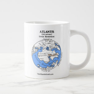 Café Gigante Mapa de la Atlántida - ambos hemisferios - taza