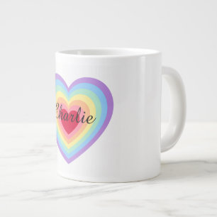 Café Gigante Nombre personalizado con capas vibrantes de taza d