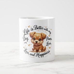 Café Gigante Paws sobredimensionados, taza de amor desbordante