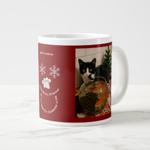Café Gigante Personaliza ,Mejor Navidad ,Foto de Gato Taza Espe