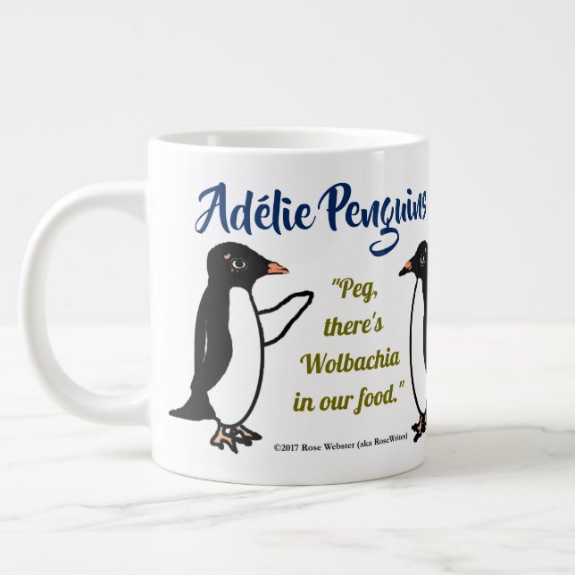 Café Gigante Pingüinos de Adélie 20 onzas. taza por RoseWrites (Izquierda)