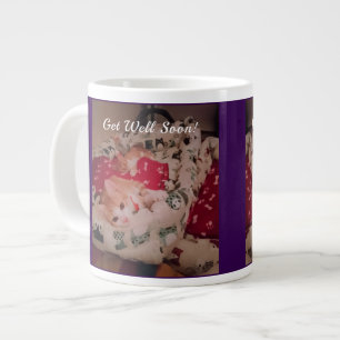 Café Gigante ¡Recupérate Pronto! Taza para Amantes de Gatos 
