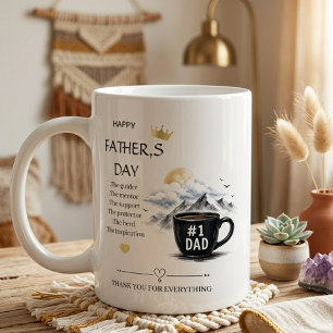 Café Gigante Regalo del Día del Padre Gracias Taza de Especiali